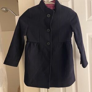 Crewcuts Wool Navy Kids Pea Coat 3 button size 6/7
